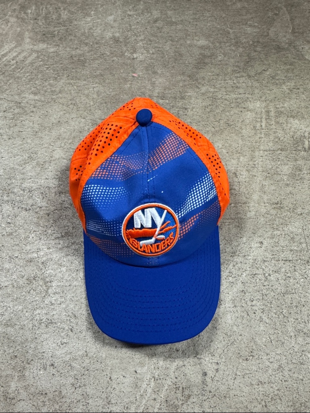 Youth New York Islanders Orange & Blue Mesh Baseball Cap